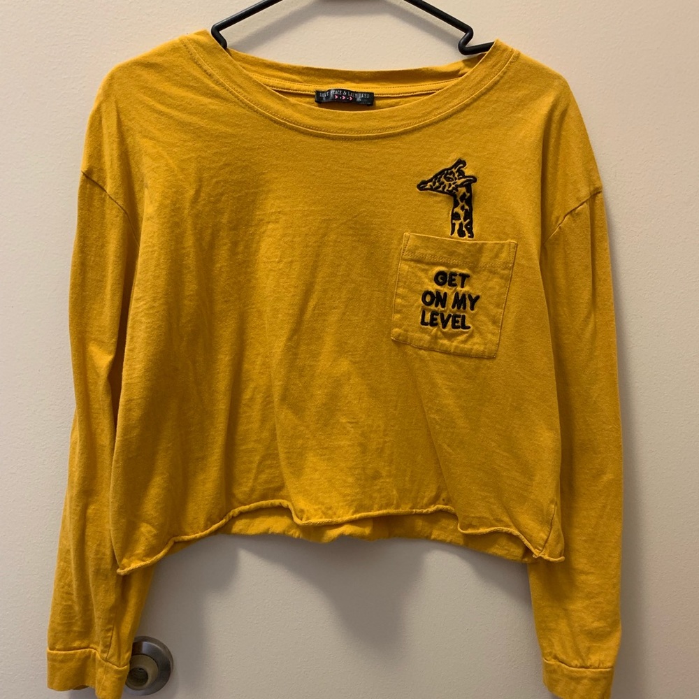 Mustard Yellow Giraffe Crop